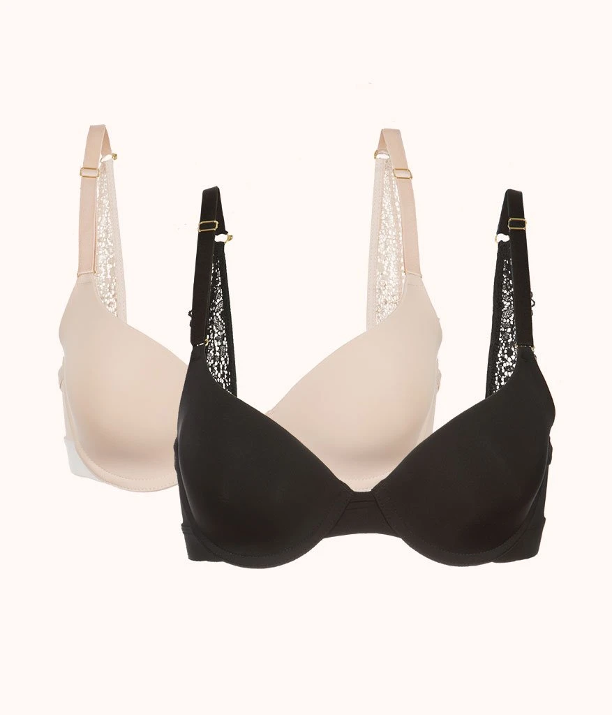 The T-Shirt Bra Bundle: Jet Black/Toasted Almond 1 The T-Shirt Bra Bundle: Jet Black/Toasted Almond