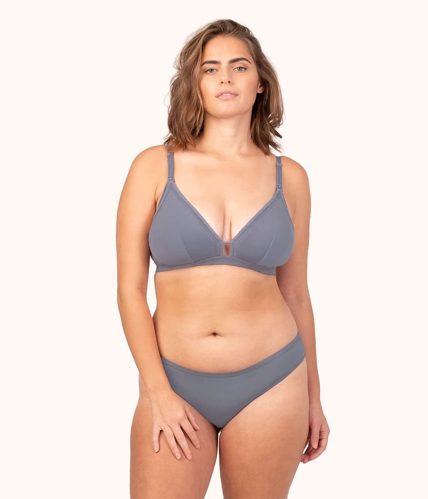 The Busty Nursing Bralette: Smoke 1 The Busty Nursing Bralette: Smoke