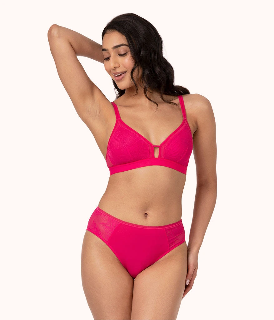 The Smooth Lace Bralette: Magenta 1 The Smooth Lace Bralette: Magenta
