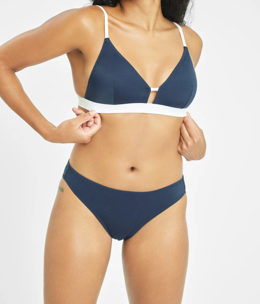 The Swim Bralette: Navy/White 1 The Swim Bralette: Navy/White