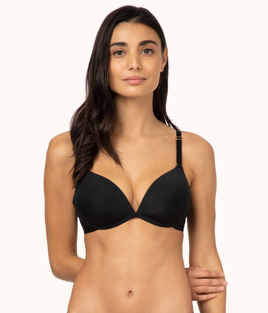 The Deep V No-Wire Push-Up Bundle: Toasted Almond/Jet Black - Image 2