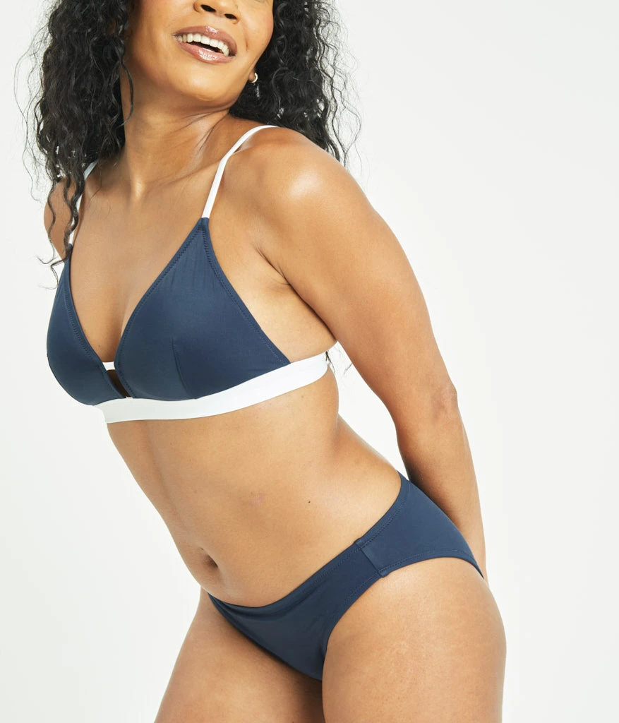 The Swim Bralette: Navy/White 2 The Swim Bralette: Navy/White - Image 2
