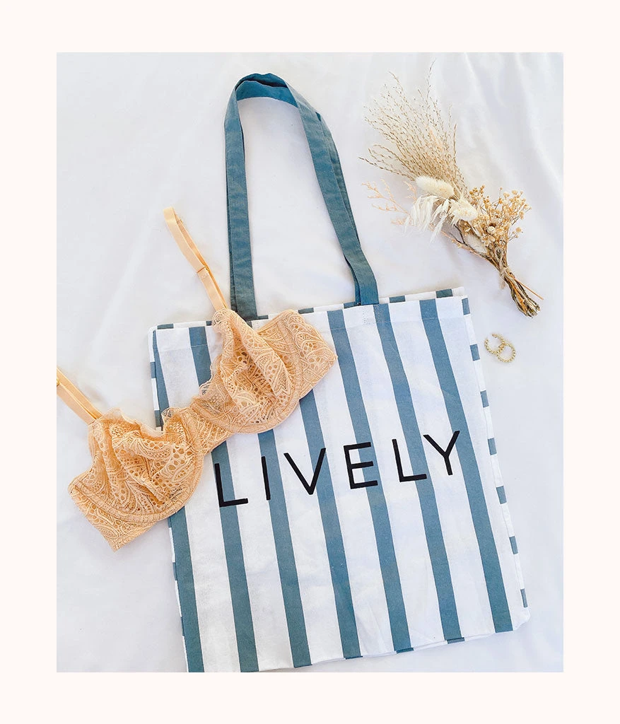 The Denim Stripe Tote - GWP: Denim Stripe 2 The Denim Stripe Tote - GWP: Denim Stripe - Image 2