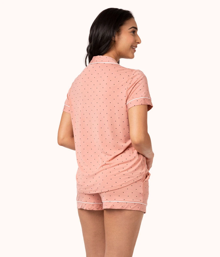 The All-Day Lounge Short: Pepper Dot/Shell Pink 3 The All-Day Lounge Short: Pepper Dot/Shell Pink - Image 3