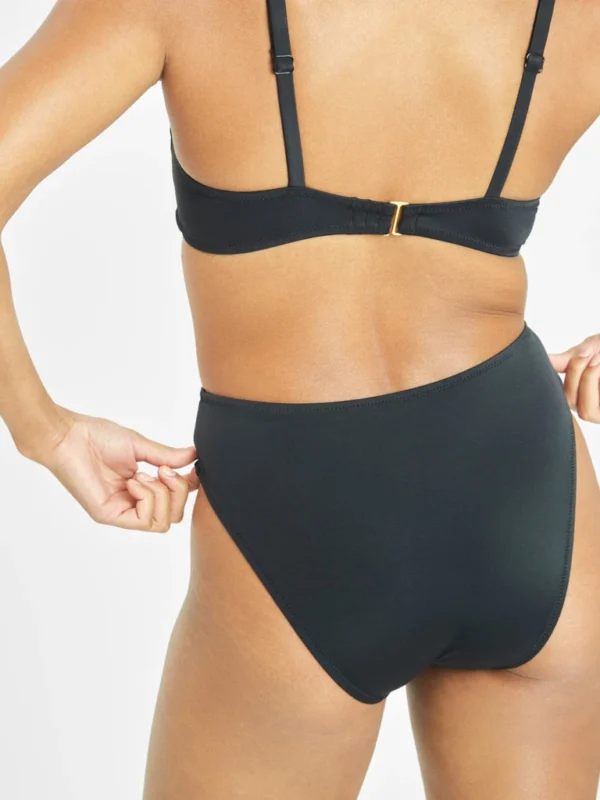 Venus Underwear Shop 51 Venus Underwear Shop -Venus Underwear Shop 3 on model back swim high waist bikini bottom jet black