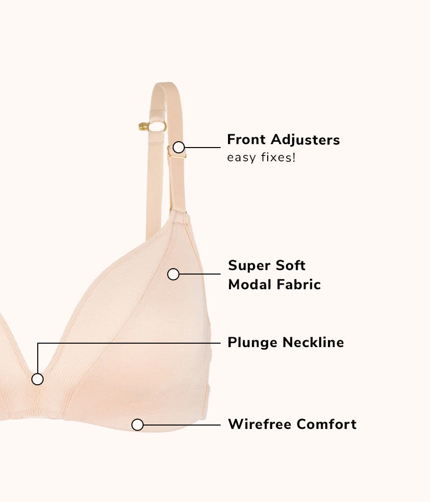 The All-Day Deep V No-Wire Bundle: Toasted Almond/Heather Gray - Image 5