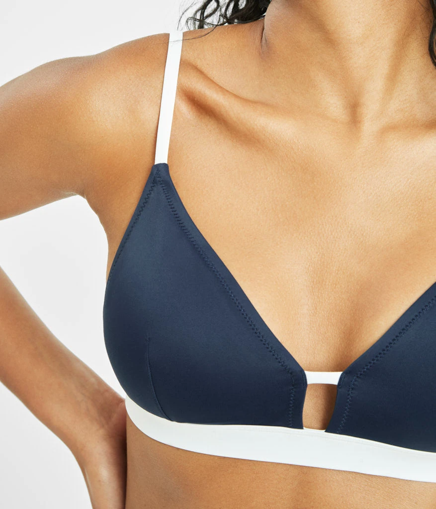 The Swim Bralette: Navy/White 4 The Swim Bralette: Navy/White - Image 4