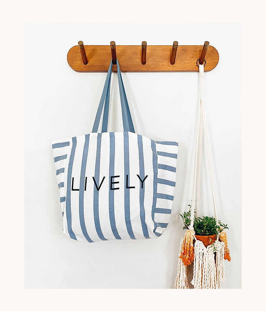 The Denim Stripe Tote - GWP: Denim Stripe 4 The Denim Stripe Tote - GWP: Denim Stripe - Image 4