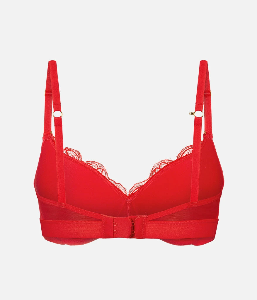The Lace No-Wire Push-Up: Tomato Red 8 The Lace No-Wire Push-Up: Tomato Red - Image 8
