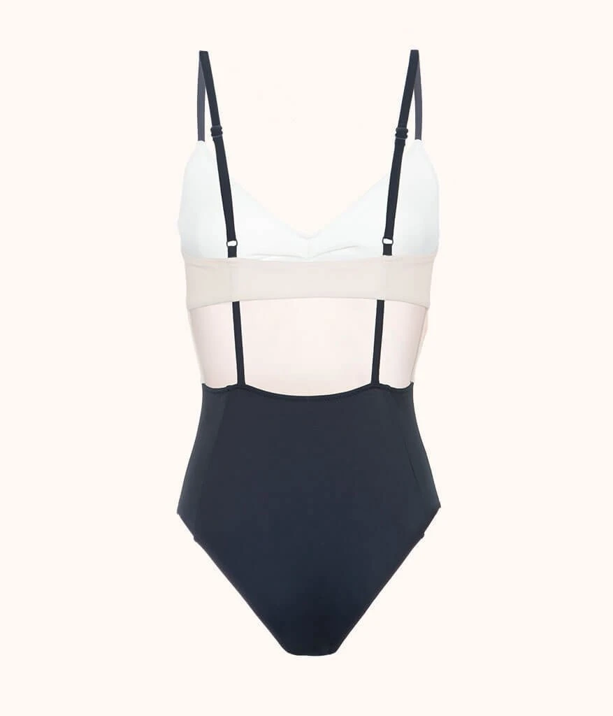 The Swim One Piece: White/Pink/Soft Navy - Image 5
