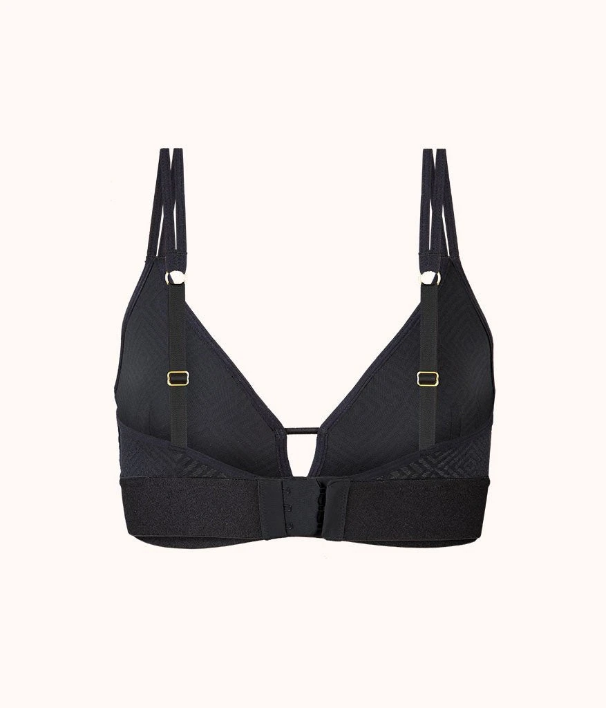 The Deco Mesh Bralette: Jet Black 2 The Deco Mesh Bralette: Jet Black - Image 2