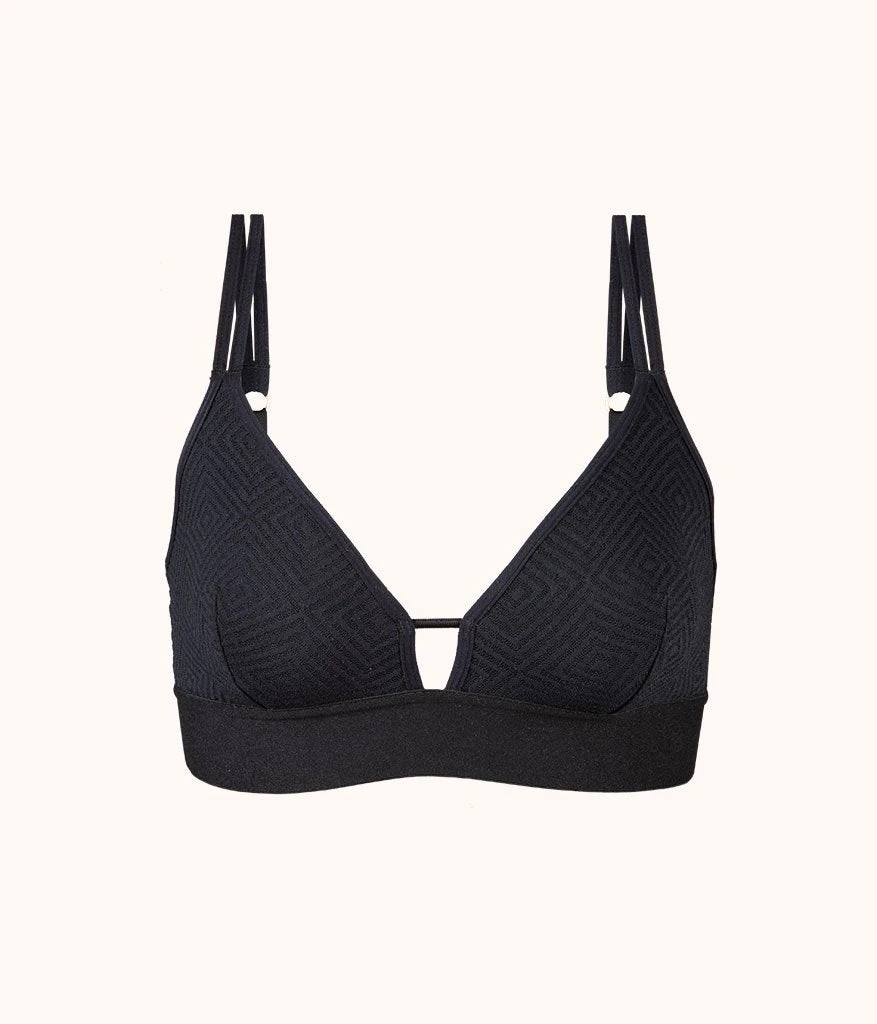 The Deco Mesh Bralette: Jet Black 1 The Deco Mesh Bralette: Jet Black