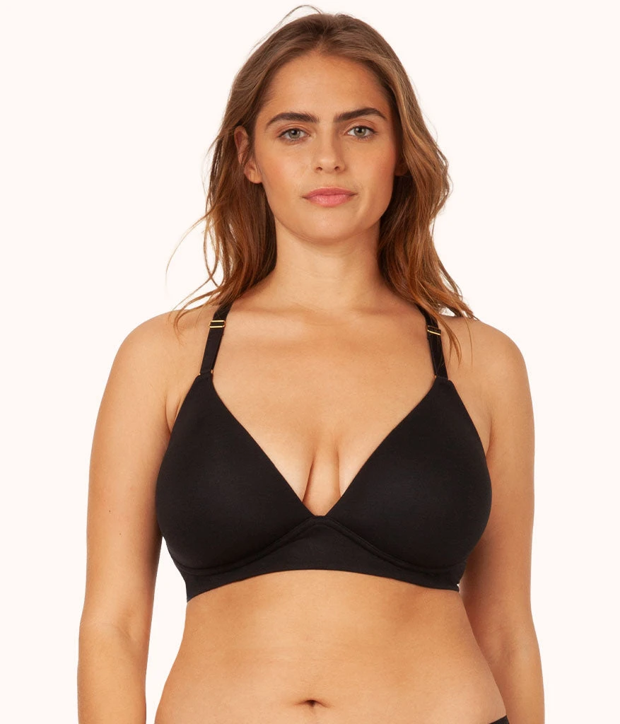 The All-Day Plunge No-Wire Bra: Jet Black - Image 5